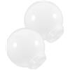 JEWEDECO Lampada Globo Sferica 2 Pezzi in Acrilico Bianco per Interni | Installazione Semplice e Rimozione Rapida, Riutilizzabile e Pratica, Stile Lineare, per Soggiorno e Camera