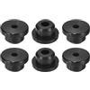 QUARKZMAN 6 Pezzi Occhielli in Gomma 16mm Foro di Perforazione, Passacavi Guarnizione 7mm ID Gommini Passacavo Scrivania Nero Siliconica per Tappo Organizzare Filo Cablaggio Casa Auto