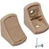 Diforma Confezione da 20 supporti per ripiano, color beige, 24 x 24 mm, giunti per ripiani angolari in plastica a 90°, ad angolo retto, viti incluse nella consegna (20, beige)