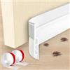 HAGOT 2 Pezzi Paraspifferi Porta Blindata,Paraspifferi Sottoporta Guarnizione Sottoporta per Porte, Blocca Aria Fredda, Rumore e Polvere, Installazione Rapida e Facile, 100x5cm (Bianco)