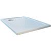 Idralite Piatto Doccia Slim 80x100x4 cm Rettangolare Acrilico Bordato Bianco Effetto Pietra mod. Flower