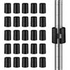 yuntop Confezione da 50 clip di bloccaggio per scaffalature in filo di plastica nere per scaffalature con diametro di 2,5 cm, colore nero