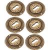SHINEOFI Copertura Buco della Serratura Vintage Rotonda in Lega di Zinco 6 Pezzi | Colore Coffee, per Pareti e Mobili, Effetto Elegante Retrò, Accessorio Decorativo Versatile