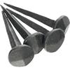 Infinity Decor Set di 4 chiodi in ferro forgiati a mano, colore nero, rustico, 20 mm, testa rotonda da 7,6 cm, chiodi decorativi da parete di alta qualità