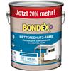 Bondex Protezione dalle intemperie, colore bianco, 3 l, per 27 m², copertura estrema, eccellente resistenza agli agenti atmosferici, lucida come la seta, colore resistente alle intemperie, colore