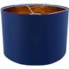 STHomedeco paralume a tamburo medio - 30 x 20 cm in tessuto per soffitto, tavolo, sospeso, lampada da terra con attacco E27 (Blu)