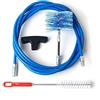 MBM Kit 3 mt pulizia canna fumaria tubi pellet dn 80 professionale scovolo snodato