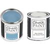 Chalk PAiNT PAINT EVERYTHING CHALK PAINT EVERYTHING Azzurro Polvere & CERA - Kit Pronto Vernicia e Proteggi (250 ml + 250 ml)
