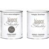 bianco Shabby CHALK PAINT Fango & FINITURA - Pittura Shabby Chic EXTRA OPACA (1 litro) + Finitura Trasparente Opaco (1 litro)