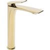 Rea - Rubinetto Bagno Lavabo Avalon Gold High Miscelatore Da Bagno In Ottone Monocomando Caldo E Freddo Regolabile (Oro) 20x20x30,5cm