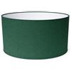 ArG Lighting Paralume Cilindro con Tessuto Cotone, Fatto a Mano, per Lampada da Tavolo, Sospensione, Piantana (40 cm Diametro, 20 cm Altezza, Verde Scuro)