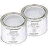 bianco Shabby CHALK PAINT Grigio Pietra Pittura Shabby Chic Vintage per Mobili e Pareti EXTRA OPACO (2 x 500 ml)