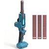 ZUYIYI Levigatrice a nastro senza fili per Makita 18 V batteria (non inclusa), 1/2 x 45,7 cm, levigatrice a nastro elettrica a 6 velocità, mini smerigliatrice a nastro senza spazzole, con 10 nastri