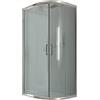 Idralite Box Doccia Semicircolare 80x80 H185 Trasparente 6mm mod. Alabama
