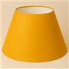 Generico 45 cm Paralume, Tessuto di Cotone con PVC Bianco, Prodotto Artigianale, per Lampada da Tavolo, Piantana (Ocra)