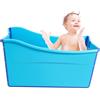 Taozhiyy Vasca da bagno pieghevole blu per bambini e adulti, più size, per camper, docce, alberghi, cortili, bagni e altro ancora