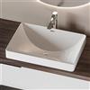 Liberoshopping Lavabo a semincasso rettangolare 52x36 cm in ceramica bianco lucido