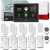 HUXGO® HXA700 Allarme casa senza fili WiFi + GSM 4G | Kit allarme 7 con sirena wireless, 9x sensori PIR, 9x sensori porte/finestre | Installazione fai-da-te per casa, camper e garage - menù: ITALIANO