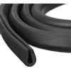 QUARKZMAN Profilo di Protezione a U, Protezione per Bordi con Striscia di Tenuta in Gomma da 3.3 Piedi di Lunghezza Tipo Rotondo, Adatta per Bordi da 2.5-3mm, (7mm L x 10mm H) Nero