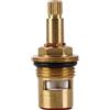 HATOOLHA Valvola a cartuccia in ceramica per rubinetto, G1/2 cartucce a disco in ceramica in ottone per rubinetto, ricambio per bobina di acqua calda e fredda (F2- H49mm)