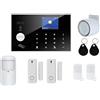 Generico Kit Antifurto Casa Wireless - Allarme Senza Fili con App Tuya, Sensori Porte e Finestre, Rilevatore Movimento, Sistema di Sicurezza Domestica per Casa, Ufficio, Negozio