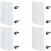 SOTECH 4 pezzi Maniglia per porta balcone SEJA alluminio 82 x 52 x 20 mm bianco Maniglia per porta finestra