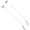 WOONEKY Resistente alla Ruggine Kit 2 Pezzi Filo in Acciaio Inox Accessori con Ganci Regolabili per Appendere Quadri e Pannelli e Supporto Pesante per Casa e Scuole