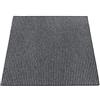 casa pura Moquette Pavimento al Metro - Tappeto su Misura Componibile, Mattonelle in Tessuto Autoposanti, (5.5 mm), in 4 Design Bicolore a Contrasto - SET da 4 (1 m²) - 50x50 cm - Antracite - Grigio