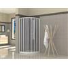 Rollmatik Box doccia Giove - semicircolare, 2 lati, apertura laterale (anta unica) - Misura: 80x100 xh185 (Raggio 38 cm)