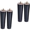 X1NGFU Gambe per Mobili,Piedini per Mobili In Legno Massiccio,Gambe per Divani,Gambe per Tavolo,Piedi per Cassettiera Conico,per Sedia Ottomano Tavolino,Montaggio A Bullone M10,Nero(Straight20cm/7.9in)