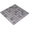 conwire Piastrelle a mosaico in vetro con effetto mosaico, colore: argento