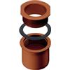 INEFA Scarico per grondaia, per grondaia a scatola, PVC 83/75mm, marrone connettore per tubo di scarico, recupero acqua piovana, Made in Germany