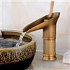 ZENGRICE Miscelatore per lavandino a cascata vintage miscelatore bagno in ottone con una sola mano per bagno cucina