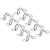 PATIKIL 3,3/18mm Rigido Tubo Fascetta Morsetto 20pz 304 Inox Acciaio Due Fori U-forma Tubo Clip Fermatubo Supporto per Fissaggio Tubi
