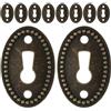 GALPADA Coperture Versatile Serratura Zinco in Buco e Ovali di per Lega 10 Pezzi Design Vintage Decorativo Cassetti e Mobili Adatte per Casa e Ufficio