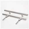 woplus Maniglia per porta in acciaio inox, per mobili, armadio, armadio, armadio, cassetto, distanza tra i fori - 130 mm in acciaio inox (10 pezzi)