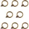 Tiazza 8 pezzi Anello in ottone anticato, maniglia per armadi da cucina, cassetti, mobili, stile retrò, piccolo anello di trazione (bronzo anticato)