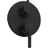 Parama Rubinetto per il Bagno Miscelatore per Doccia Ad Incasso Con Deviatore Interamente in Ottone con Finitura Nero Opaco Design Tondeggiante Moderno modello Virna