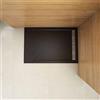 AICAit Piatto Doccia Rettangolare 120x90cm in Pietra Vulcanica e Resina Mista Finitura Pietra Nera Ruvida Ultraslim 3 cm