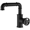 VOMI Rubinetti bagno Vintage industriale Steampunk Stile Miscelatore lavandino, Miscelatore nero Ottone Anticato, Rotante singolo Comando Rubinetto, Per Hotel Alberghi Ingegneria Decorazione
