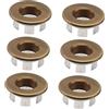 Kisangel Copri Foro Troppopieno Lavabo Bagno Rame Retro 6pezzi Coffee | Tappo per Lavandino Bagno, Scarico Lavabo, Coperchio Foro Troppopieno Lavandino