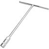 SENRISE - Chiave a bussola, a testa esagonale, lunga, 6-19 mm, con impugnatura a T, a portata profonda, 1 pz, argento