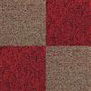 Monster Shop Monstershop - Moquette Pavimento al Metro Quadrotte di Tappeto su Misura Componibile Mattonelle in Tessuto Autoposanti per Interni Set da 40 Piastrelle 50x50cm 10mq - Sabbia & Rosso Scarlatto
