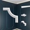 MARBET DESIGN Rivestimenti murali - Decorazione con segmenti di parete in polistirolo - Listello Decorativo Profilo Murale Cassette Decorative Cornice per Quadro (NE-19-01 220x220 mm, 4 Pezzi)