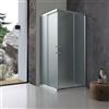 Kiamami Valentina - Box doccia quadrato 80x80 cm opaco effetto buccia d'arancia 6 mm | Giada