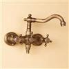 XSDSM Rubinetti Bagno Rubinetto A Parete Rubinetto Da 1/2 Pollice con Attacco Lavatrice Acqua Calda E Fredda Ottone Spazzolato,9 cm