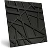 DECCART Pannelli Decorativi Per Pareti 3D - Pannelli Murali - Pannello Decorativo Parete - Polistirolo PSE - 50x50 cm Line, Nero,2m2