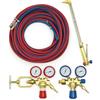 Bestschweissen.de Set di bruciatori a ossigeno in acetilene, 65 cm, set completo di taglio del gas con riduttore di pressione, tubo doppio da 10 m e valvole di ritegno per taglio professionale 30 - 60 mm
