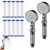 Generico High Pressure 5-Mode Filtered Shower Head, Filtered Shower Head for Hard Water, Built-In Power Wash for Hard Water (2pcs)