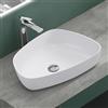 Mai & Mai Lavabo da Appoggio in Minerale Fuso 51.1x38.7x12cm, Colossum806 | Lavandino Bagno da Appoggio, Bianco Opaco, Stampaggio Monopezzo, Nano-rivestimento